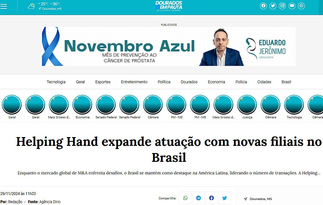 Helping Hand expande atuao com novas filiais no Brasil